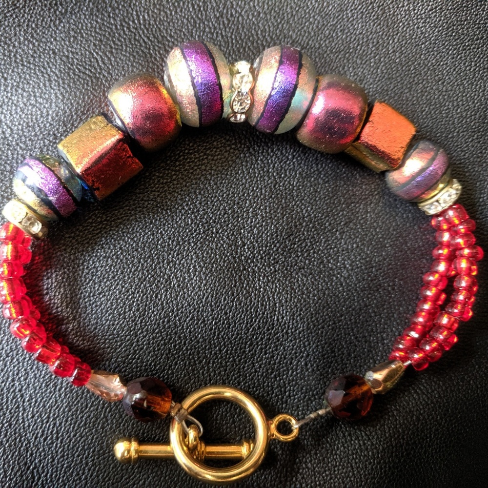 Bracelet Moreno Glass Lamp-made Beads